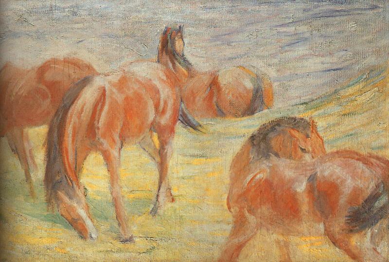 Franz Marc Grazing Horses I oil painting picture